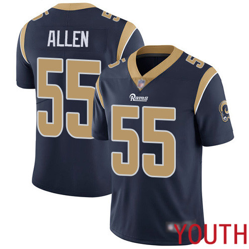 Los Angeles Rams Limited Navy Blue Youth Brian Allen Home Jersey NFL Football 55 Vapor Untouchable